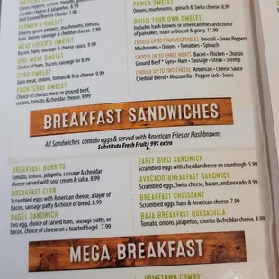 First page of the breakfasts