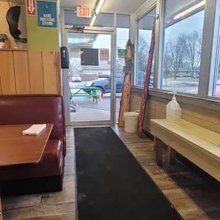 Extra dining area little colder drafty though in the winter time by the windows as the doors keep opening and closing