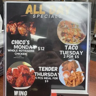 Daily Specials
