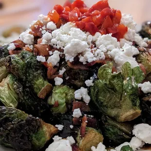 Flash fried Brussels sprouts