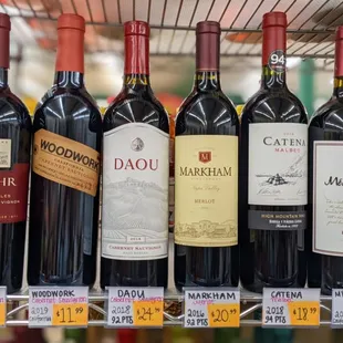 Our steadily growing selection of red and white wines :) we take requests too!