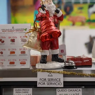 Santa welcomes you in our meat market :)