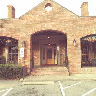 the entrance to the restaurant