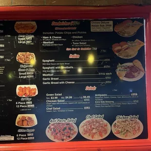 The inside menu