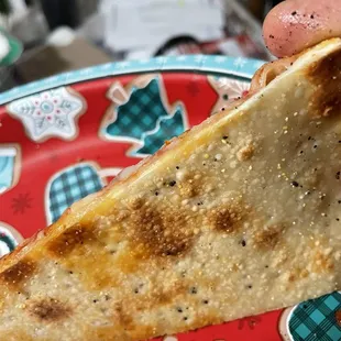 Crust is seasoned with zest spices!