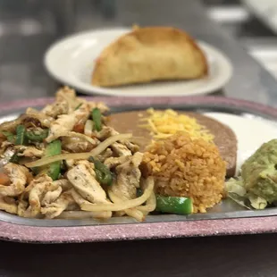 a plate of mexican food
