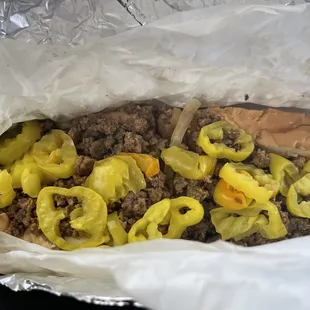 a close up of a sandwich