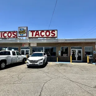 the front of the restaurant