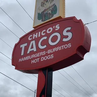 a sign for the restaurant