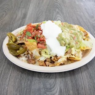 Grilled Chicken (Pollo Asado) Super Nachos