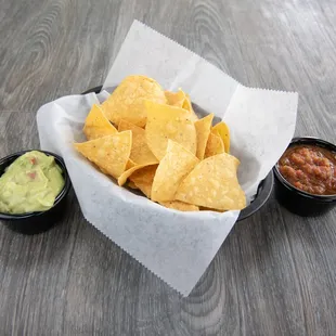 On the House Chips and Red Salsa( one per order)  (*Guac is additional)