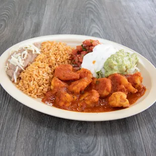 Camarones al Diablo Plate