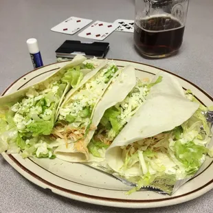 4 Shredded Chicken Tacos