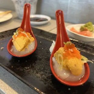 Uni over scallops