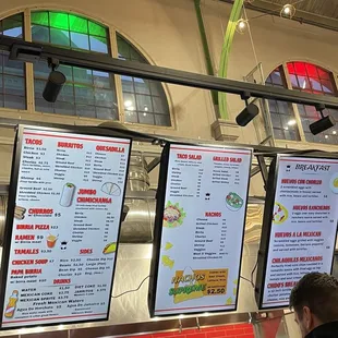 Menu as of January 2024