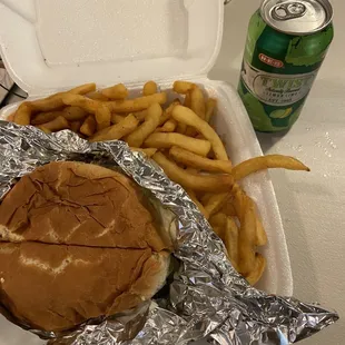 Quarter pounder $7 combo. There are even more fries under the foil.