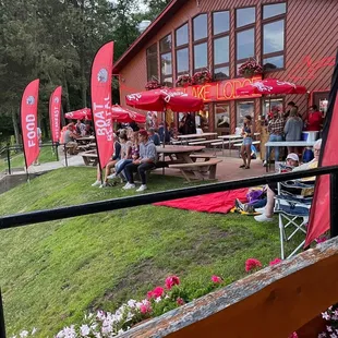 a view of the restaurant from the deck