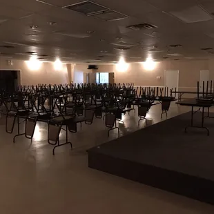 Ballroom, seats 175.  Available for rent!