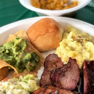 BBQ plates. Tri Tip, Chicken, and sides.
