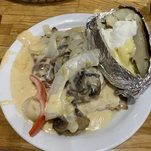 Iroquois Chicken and baked potato