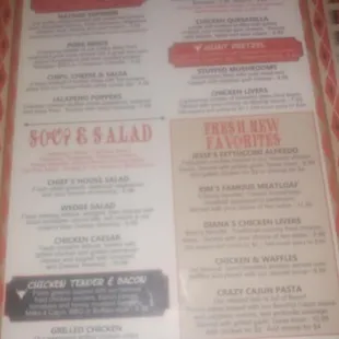 chiefs/reno&apos;s menu