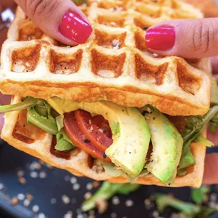 food, waffles