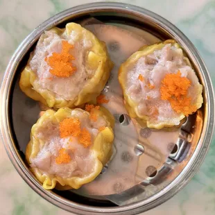 Siu Mai (Pork Meatball Dumplings with Tobiko Caviar)
