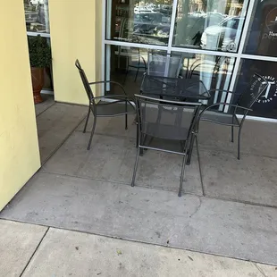 Outside seating....