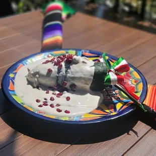 Chile en Nogada. Available during month of September.