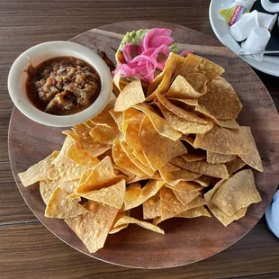Salsa &amp; Chips with Guacamole
