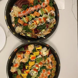 Beautifully plated sushi to go!