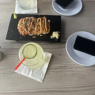 Cucumber margarita; volcano; cinco de mayo margarita (can't remember the name)