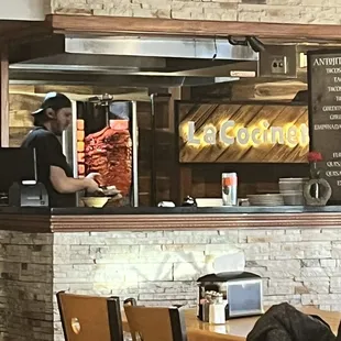 a man preparing food