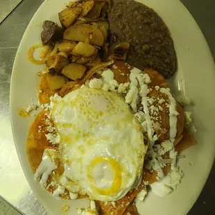 Red chilaquiles