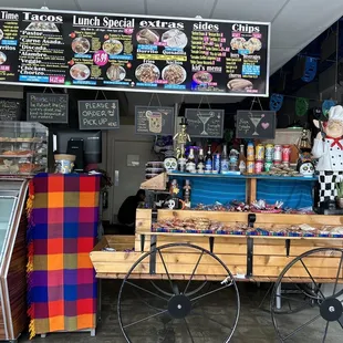 Inside order counter