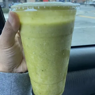 Green juice - green apple, pineapple, orange, kale