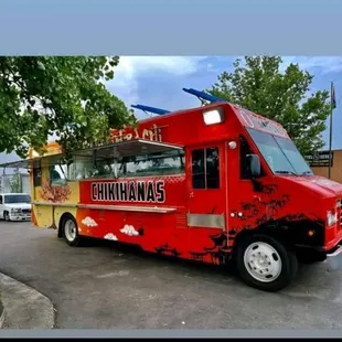 a red food truck