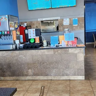 a man sitting at a counter