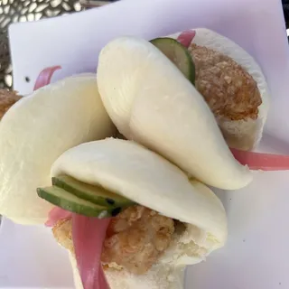 Fried Chik'n Steam Buns (3 pc) - Brunch