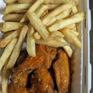 Small chicken box with regular fries