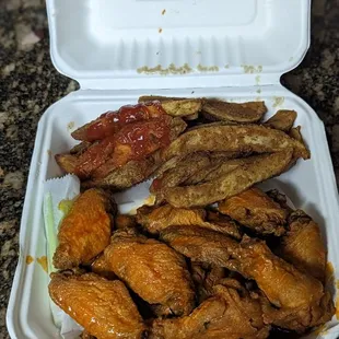 Chicken box with western fries