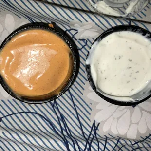 Ranch and tender sauce