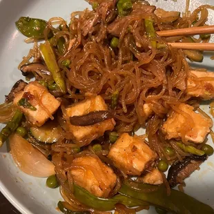 Korean Garden Noodles eaten at home (I ate 1/2 of it in the carryout container!!)