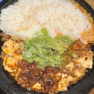Mapo Tofu Over Rice