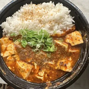 Mapo Tofu Over Rice