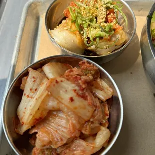 Pork &amp; Kimchi Potstickers and Kimchi