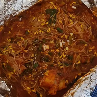 Spicy braised monkfish (agujjim)