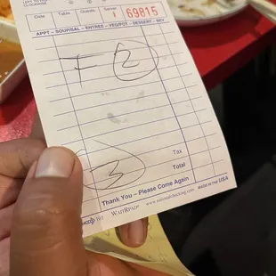 Prices not placed in bill