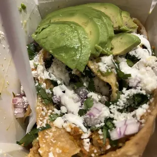 a close up of a food item