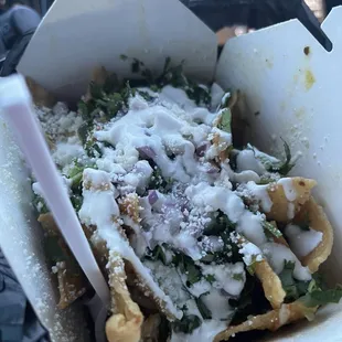 a close up of a bowl of food